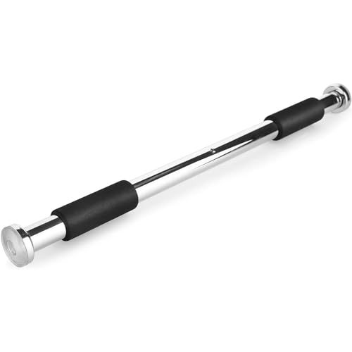 FFitness Door Bar 83-130 Unisex Volwassenen, Zilver en Zwart, 80-130 cm