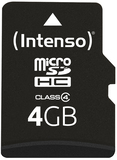 Intenso MicroSDHC 4GB Class 4 - Includes SD Adapter