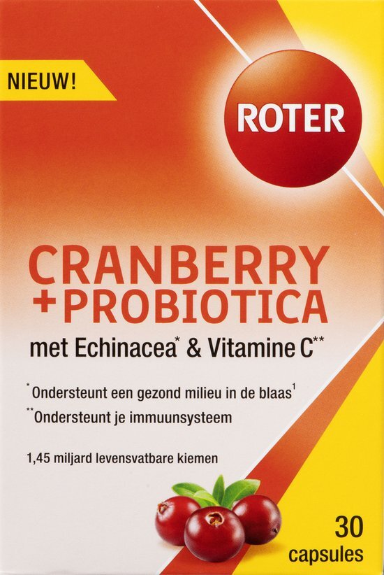Roter BlaseBerry Cranberry & Probiotica Capsules