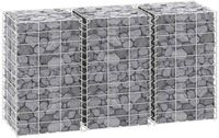 vidaXL Gabion plantenbakken 3 st verhoogd 30x30x50 cm ijzer