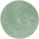 andiamo Florida Badmat, antislip, zacht en wollig, 60 cm, rond, salie