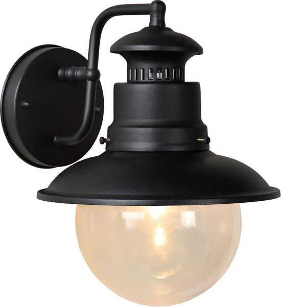 Lucide FIGO - Wandlamp Buiten - E27 - IP44 - Zwart - Met Dimfunctie