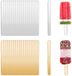 Dailygoods Bâtonnets cakesicle réutilisables en acrylique - 40 pièces - Transparent/Or - 11,3 cm