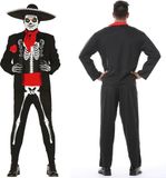 Fiestas Guirca Volwassenen kostuum Mexican skeleton - Maat L