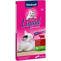 Vitakraft Vloeibare Snack voor Kat Rund en kattengras 66x15 g