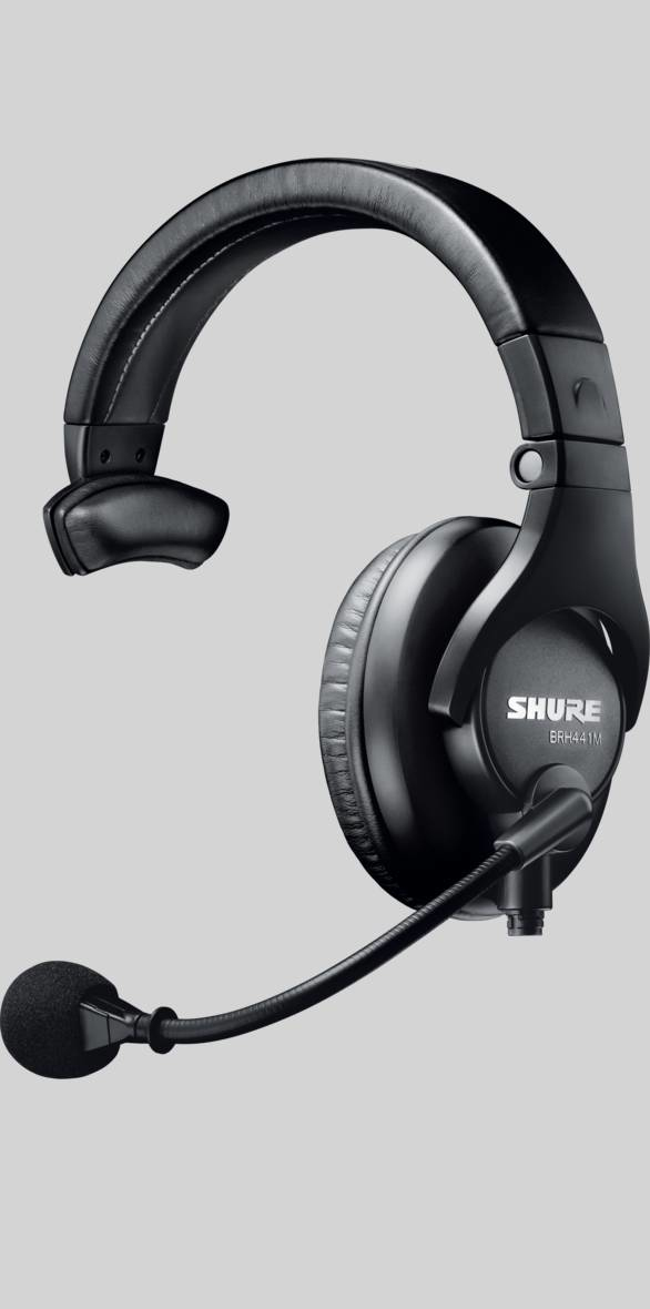 Shure Single-Sided Broadcast Headset-less cable