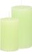 Set de bougies cylindriques sans marque - 2x - vert citron - modèle rustique