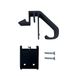 MICEL - 68377 - Europese deurklop voor ramen en deuren, profiel 40/20, sluiting van aluminium, zwarte afwerking, 47 x 65 x 35 mm