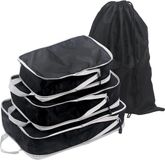 Shenzhen Haorui Industrial Technology Co., Ltd. Sacs de rangement Set de 4 - Organiseur de valise - Noir - Nylon