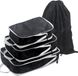 Shenzhen Haorui Industrial Technology Co., Ltd. Sacs de rangement Set de 4 - Organiseur de valise - Noir - Nylon