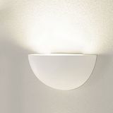 SLV Big White GL 101 E14, half rond, wit plaster, max. 40W