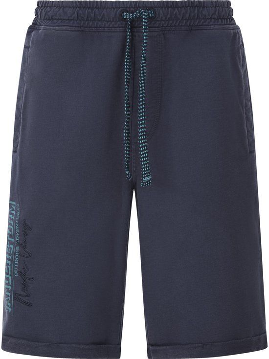 Jan Vanderstorm heren Sweatbermuda - 60/62 - donkerblauw - Plus Size