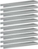 vidaXL Bordure de jardin - 10 pièces - 100 x 20 x 5 cm - Acier galvanisé