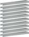 vidaXL Bordure de jardin - 10 pièces - 100 x 20 x 5 cm - Acier galvanisé