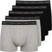 Nur Der Organic Cotton Boxershorts grijs gemêleerd / zwart