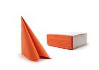 Alvotex CHIC Airlaid 50 servetten, stofachtig, hoogwaardige, wegwerpservetten, oranje, 40 x 40 cm