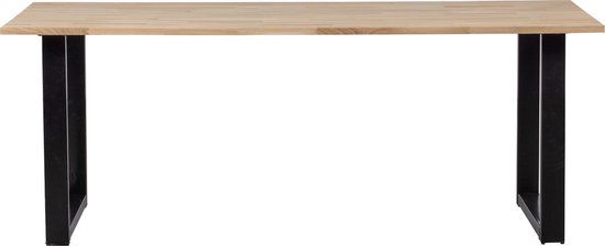 WOOOD Tablo Eettafel met U-poot - Eikenhout - 75x200x90 cm