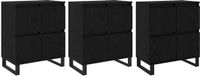 vidaXL Dressoir Zwart Eiken 60 x 35 x 70 cm