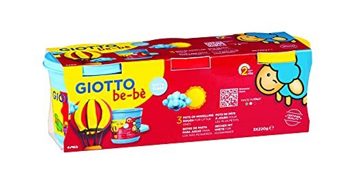 GIOTTO be-bè - Doos om te spelen, 3 x 220 g (blauw, rood, geel)