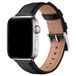 SUNFWR Lederen Bandjes voor Apple Horloge Band 45mm 41mm 40mm 44mm 38mm 42mm, Mannen Vrouwen Vervanging Lederen Band voor iWatch Serie 7 6 5 4 3 2 1/SE (42mm 44mm, Zwart/Sliver)
