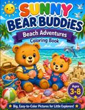 Sunny Bear Buddies: Beach Adventures Coloring Book