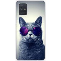 Samsung Galaxy M31s Cat met bril siliconen hoesje