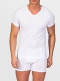 zd ZERO DEFECTS ZERO DEFECTS V-Neck T-Shirt Egiptian Cotton wit