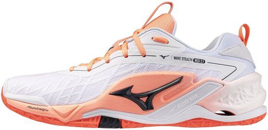 Mizuno Wave Stealth Neo 2.0 Sportschoenen Senior - Wit/Oranje/Zwart - Maat 45