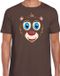 Bellatio Decorations heren beer gezicht verkleed t-shirt - bruin XXL