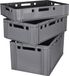 BURI Caisses à viande Caisses Eurobox aptes au contact alimentaire - HDPE caisse de boucherie Boîte de rangement en plastique Bac en plastique Empilable Caisses de stockage