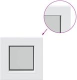 vidaXL - Vast raam - RISOR - 30 x 30 cm - PVC en Glas - Links binnendraaiend - 2 jaar garantie