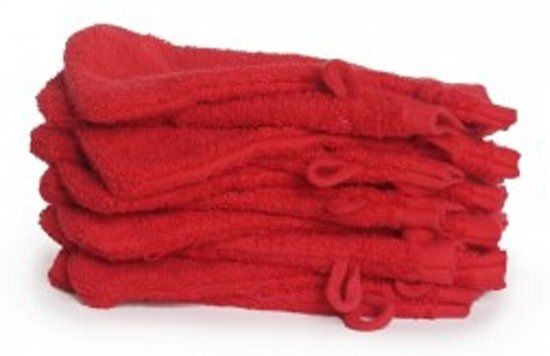 The One towelling The One Voordeelpakket Washandjes Rood - 10 stuks