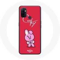 Maniacase Hoesje voor Oppo A53 BTS Bangtan Boys BT21 Cooky Rode Achtergrond