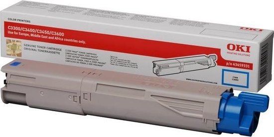 Oki 43459331 toner cyaan hoge capaciteit (origineel)