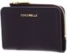 COCCINELLE Leren kaarthoes Metallic Soft Credit Card Holder Prune donkerpaars