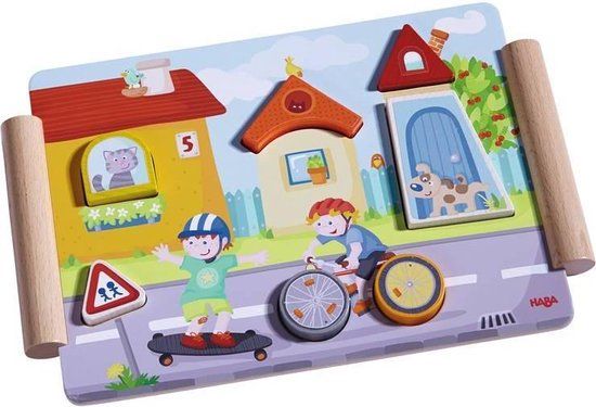Haba - Motoriekbord Boerderijwereld - Educatief spel - Hout