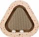 Trixie Krabplank Karton - Driehoekig Hartjes Design met Speelballen - Abrikoos - 36x36x5 cm