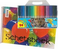 Shoppartners A4 tekenboek inclusief stiften