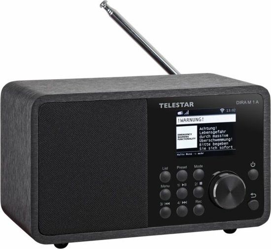 Telestar DIRA M 1 Draagbaar Analoog & digitaal Zwart