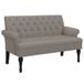 VidaXL Bankje met rugleuning 120x62x75,5 cm stof taupe
