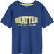 Vertbaudet T-shirt avec un look universitaire pour garçons Bleu Coton