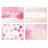 Hallmark Bedankkaarten assortiment, roze en gouden aquarel (40 bedankbriefjes met enveloppen voor bruiloft, bruidsdouche, babyshower, bedrijf, afstuderen)