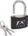 FX Tools Hangslot-bagageslot - metaal - zwart - 6 x 2 x 9 cm