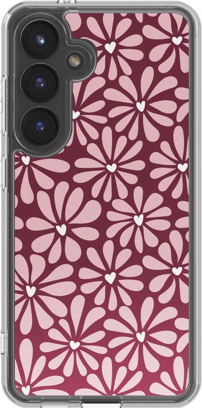 imoshion Hoesje - Geschikt voor Samsung Galaxy S24 - Design hoesje - Bloom Love Blush