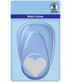 Ursus 19450001 - motiefperforator met hendel, maxi, hart, ca. 50,8 mm, blauw
