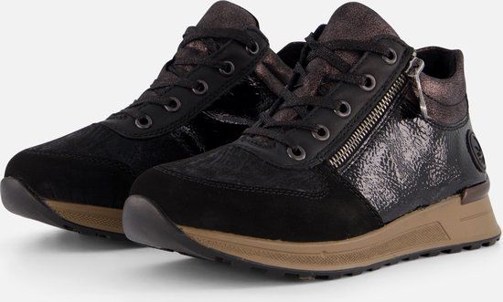 Rieker Sneakers zwart Nubuck - Dames - Maat 38