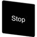 Siemens 3SU1900-0AE16-0DS0 Opschriftbord Beschrijfbaar (b x h) 27 mm x 27 mm STOP Zwart 10 stuk(s)