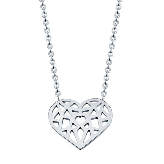 Cilla Jewels dames ketting Heart Verzilverd