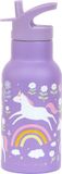 A Little Lovely Company Dubbelwandige RVS drinkfles thermos - Eenhoorn dromen