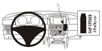Brodit ProClip - Zwart - Universeel - Dashboard Mount